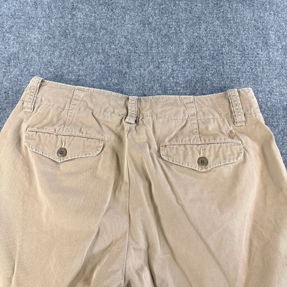 Polo Ralph Lauren Mens Tan Khaki Chino Shorts 33 Cotton Twill Casual Classic